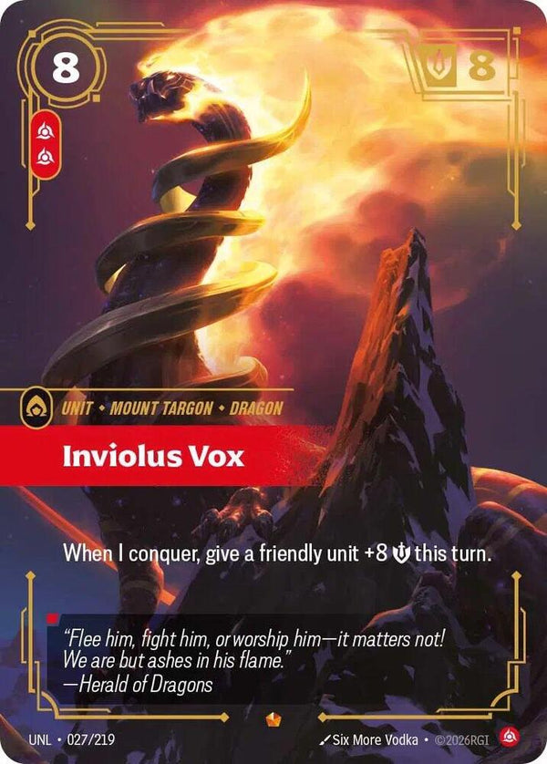 Inviolus Vox (UNL 027/219) - Riftbound: League of Legends TCG
