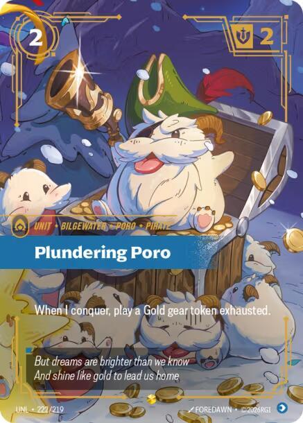 Plundering Poro (Overnumbered) - Riftbound: League of Legends TCG
