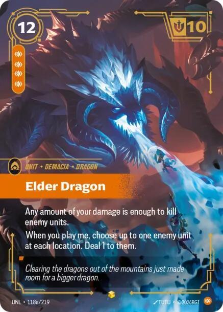 Elder Dragon (Alternate Art) (UNL 118a/219) - Riftbound: League of Legends TCG