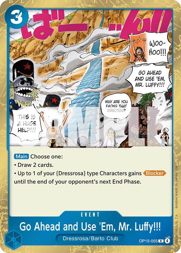 Go Ahead and Use 'Em, Mr. Luffy!!! - One Piece Card Game