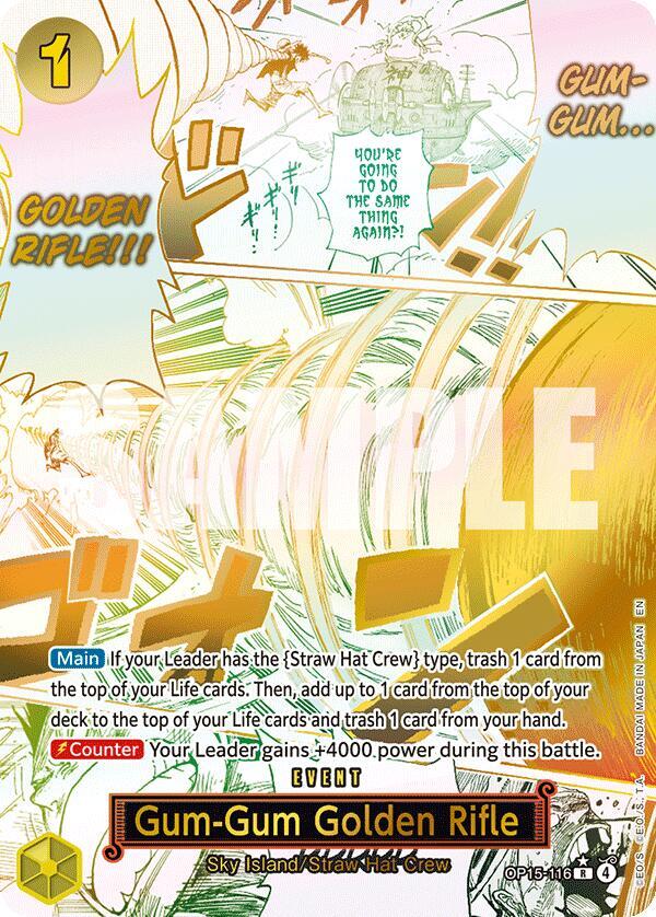 Gum-Gum Golden Rifle (Alternate Art) - One Piece Card Game