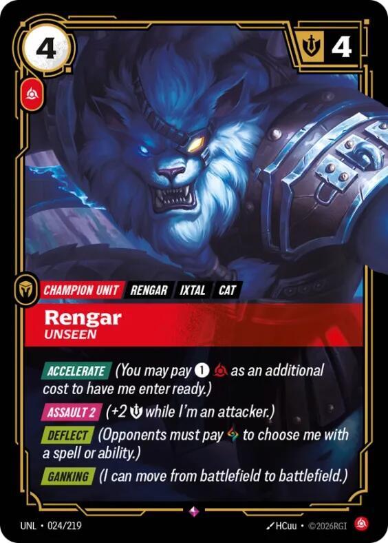 Rengar, Unseen - Riftbound: League of Legends TCG