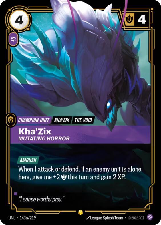 Kha'Zix, Mutating Horror (Alternate Art) (UNL 143a/219) - Riftbound: League of Legends TCG