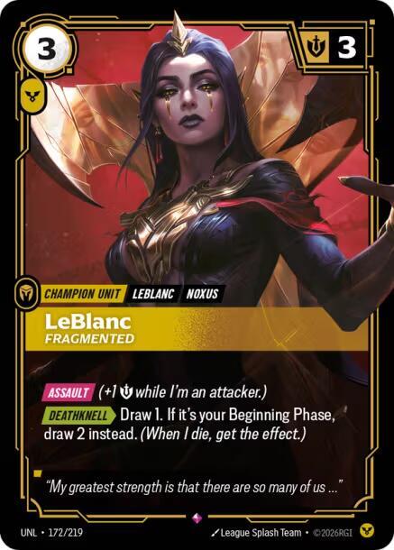 LeBlanc - Fragmented - Riftbound: League of Legends TCG