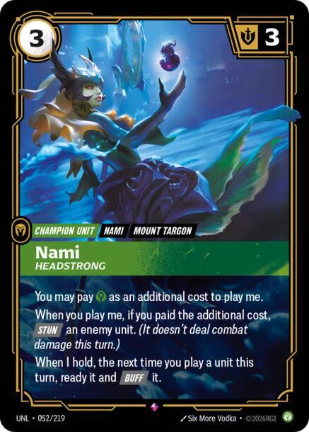 Nami, Headstrong - Riftbound: League of Legends TCG