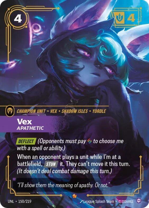 Vex, Apathetic (UNL 150/219) - Riftbound: League of Legends TCG