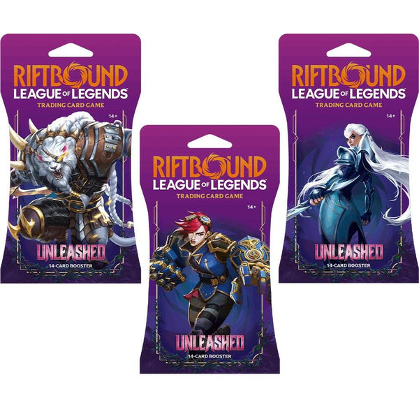 Unleashed - Sleeved Booster Pack Art Bundle [Set of 3] - Riftbound: League of Legends TCG