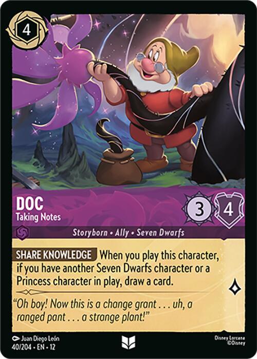 Doc - Taking Notes - Disney Lorcana