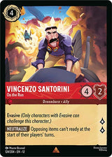 Vincenzo Santorini - On the Run - Disney Lorcana