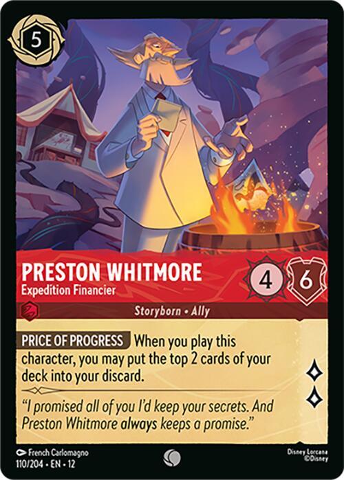 Preston Whitmore - Expedition Financier - Disney Lorcana