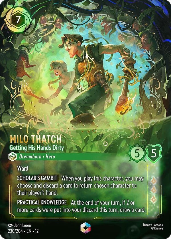 Milo Thatch - Getting His Hands Dirty (Enchanted) - Disney Lorcana