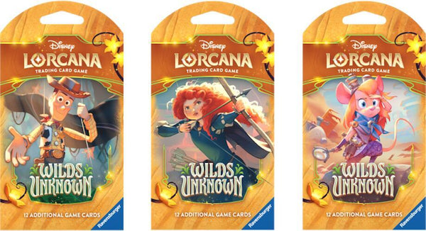 Disney Lorcana: Wilds Unknown Sleeved Booster Pack Art Bundle [Set of 3] - Disney Lorcana