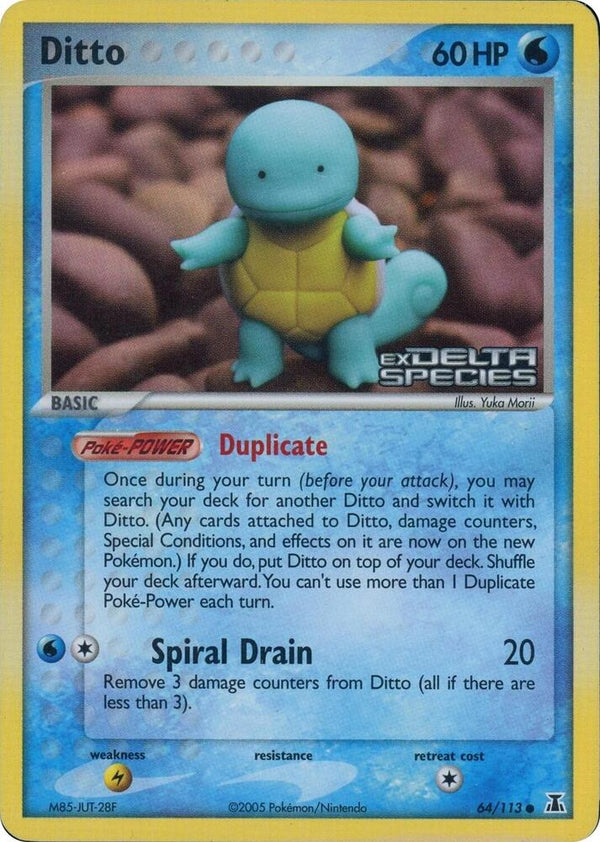Ditto - 64/113 (Squirtle) (Delta Species Stamped) - Pokémon