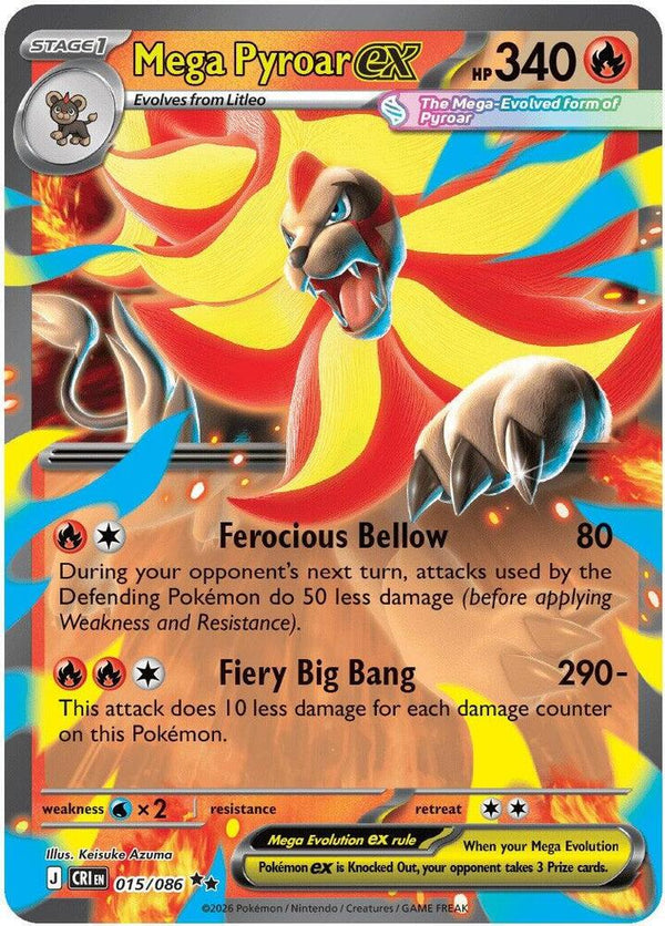 Mega Pyroar ex - 015/086 - Pokémon