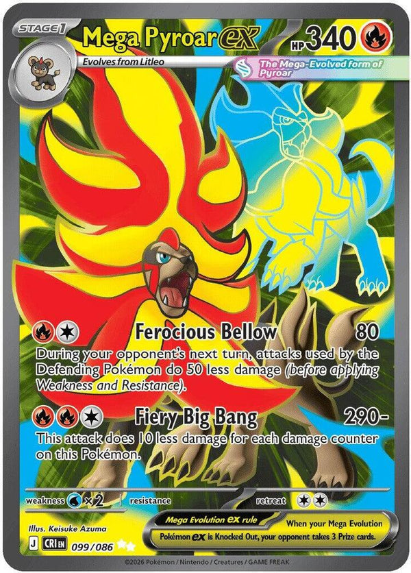 Mega Pyroar ex - 099/086 - Pokémon