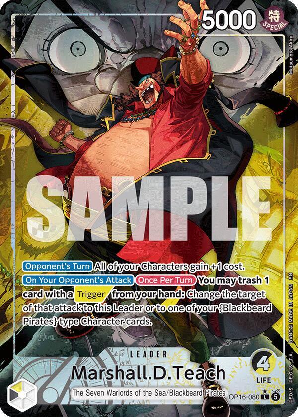 Marshall.D.Teach (080) (Alternate Art) - One Piece Card Game