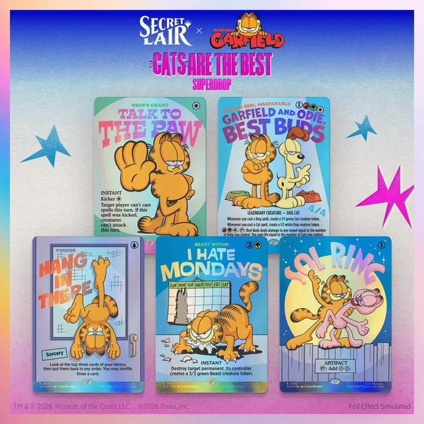 Secret Lair Drop: Secret Lair x Garfield: Motivationally Challenged - Traditional Foil Edition - Magic: The Gathering