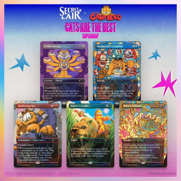 Secret Lair Drop: Secret Lair x Garfield: Our Only Thought Is To Entertain You - Traditional Foil Edition - Magic: The Gathering
