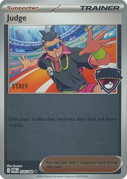 Judge - 076/088 (Regional Championships) [Staff] - Pokémon