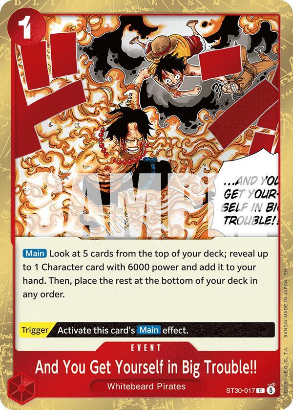 And You Get Yourself in Big Trouble!! - One Piece Card Game
