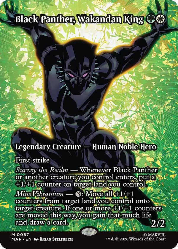 Black Panther, Wakandan King (Borderless) - Magic: The Gathering