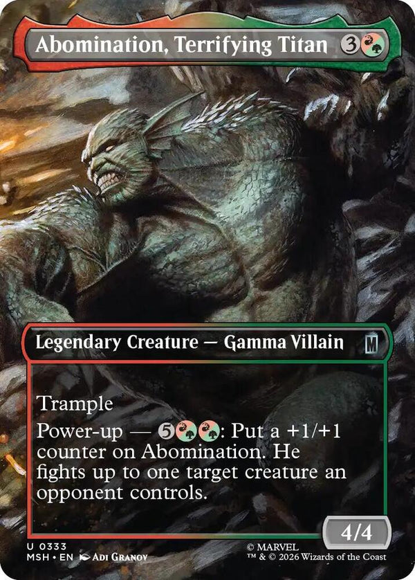Abomination, Terrifying Titan (Borderless) - Magic: The Gathering