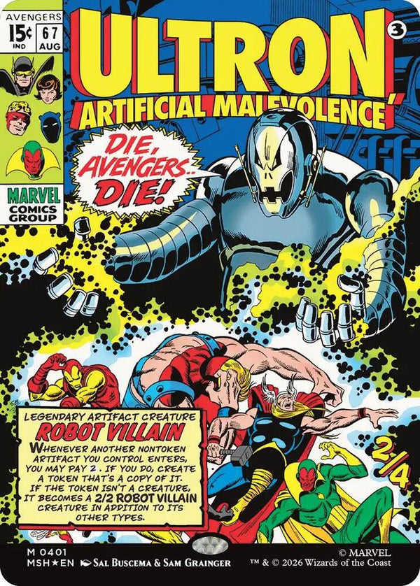 Ultron, Artificial Malevolence (Borderless) (0401) - Magic: The Gathering
