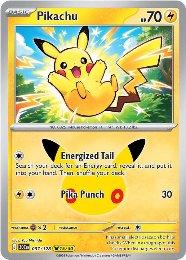 Pikachu - 037/128 (30C 037/128) - Pokémon