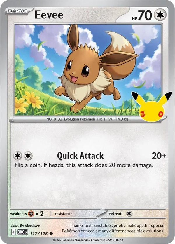 Eevee - 117/128 (30C 117/128) - Pokémon
