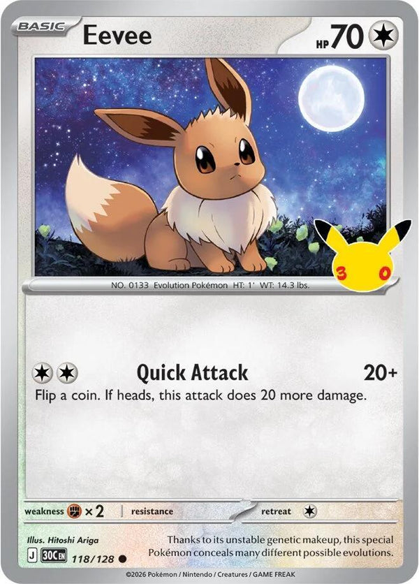 Eevee - 118/128 (30C 118/128) - Pokémon