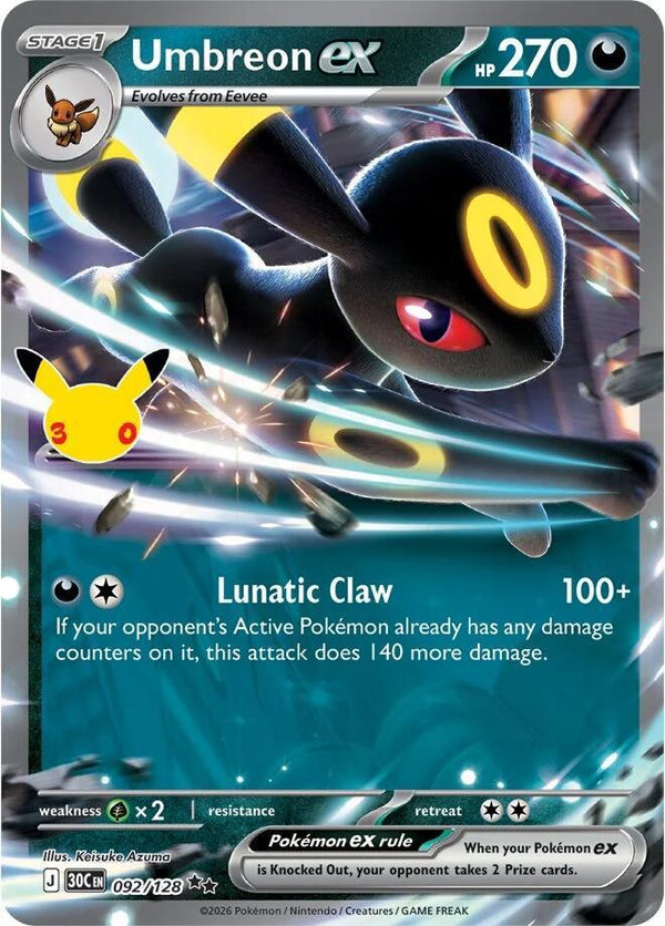 Umbreon ex (30C 092/128) - Pokémon