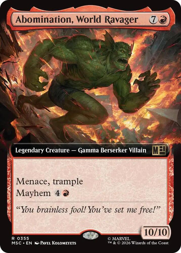 Abomination, World Ravager (Extended Art) - Magic: The Gathering
