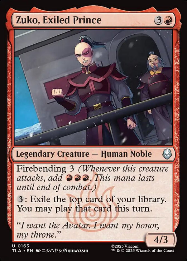 Zuko, Exiled Prince - Magic: The Gathering