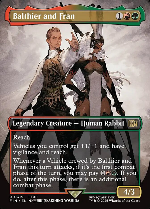 Balthier and Fran (0319) (Borderless) - Magic: The Gathering
