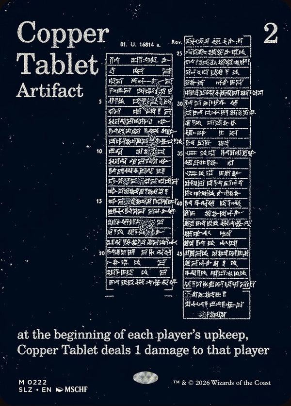Copper Tablet (0222) - Magic: The Gathering