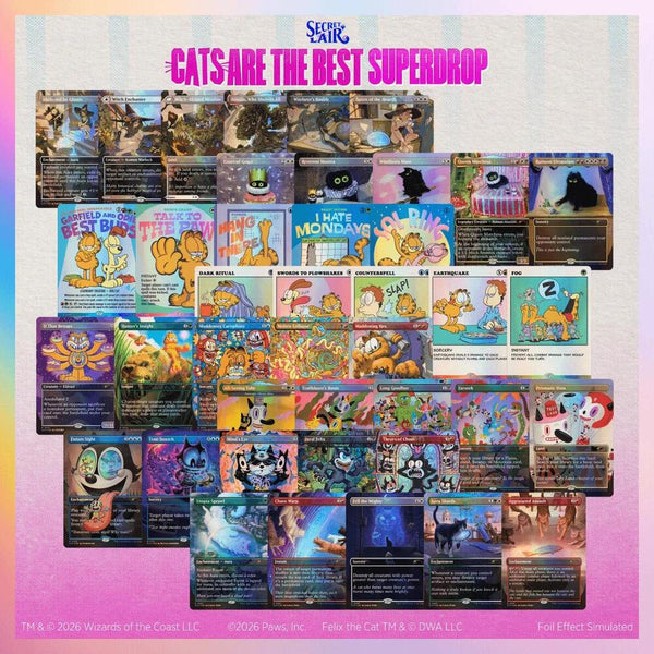 Secret Lair Cats Are the Best Superdrop: Laser Focus Foil Bundle - Magic: The Gathering