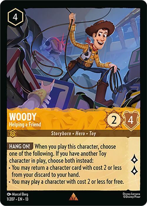 Woody - Helping a Friend - Disney Lorcana