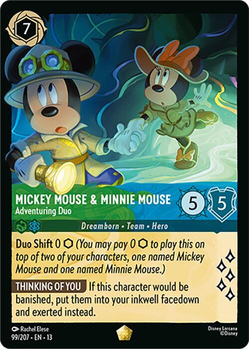Mickey Mouse & Minnie Mouse - Adventuring Duo - Disney Lorcana