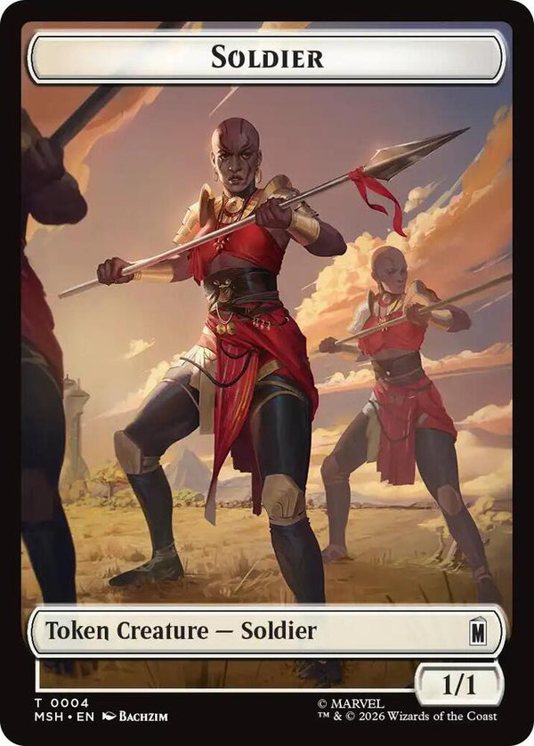 Soldier // Clue Double-Sided Token - Magic: The Gathering