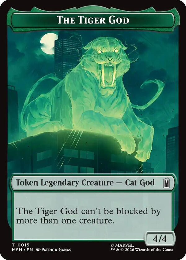 The Tiger God // Sturdy Shield Double-Sided Token - Magic: The Gathering