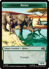 Rhino (0029) // Beast (0027) Double-Sided Token (Surge Foil) - Magic: The Gathering