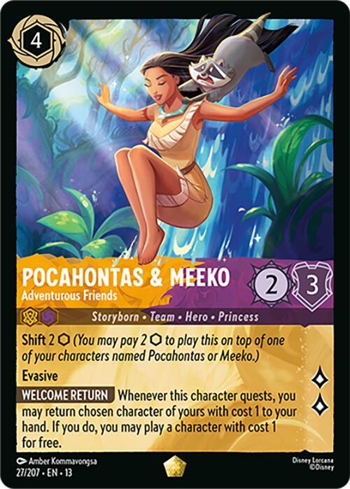 Pocahontas & Meeko - Adventurous Friends - Disney Lorcana