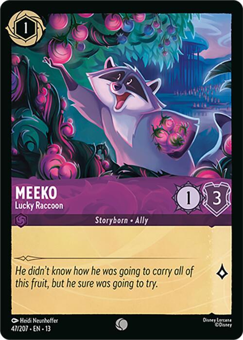 Meeko - Lucky Raccoon - Disney Lorcana