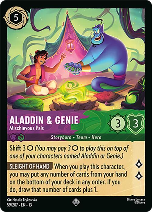 Aladdin & Genie - Mischievous Pals - Disney Lorcana
