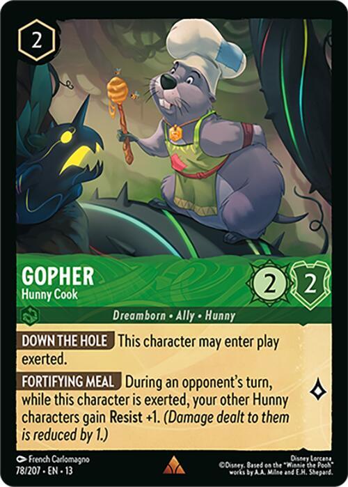 Gopher - Hunny Cook - Disney Lorcana