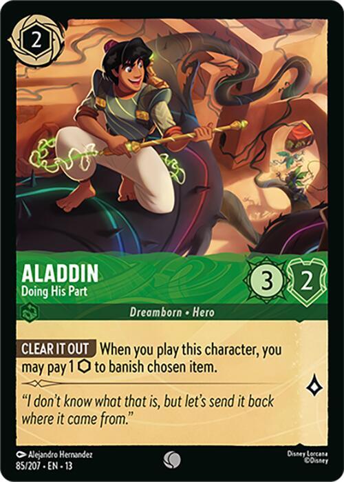 Aladdin - Doing His Part - Disney Lorcana