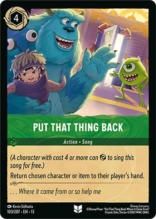 Put That Thing Back - Disney Lorcana