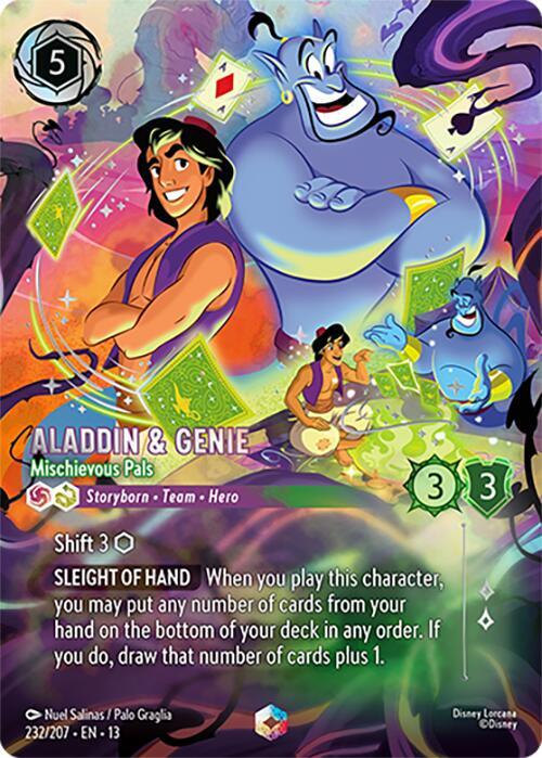 Aladdin & Genie - Mischievous Pals (Enchanted) - Disney Lorcana