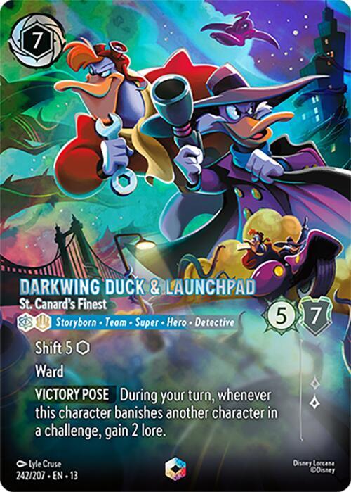 Darkwing Duck & Launchpad - St. Canard's Finest (Enchanted) - Disney Lorcana