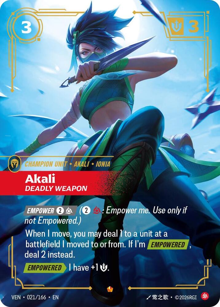 Akali, Deadly Weapon
